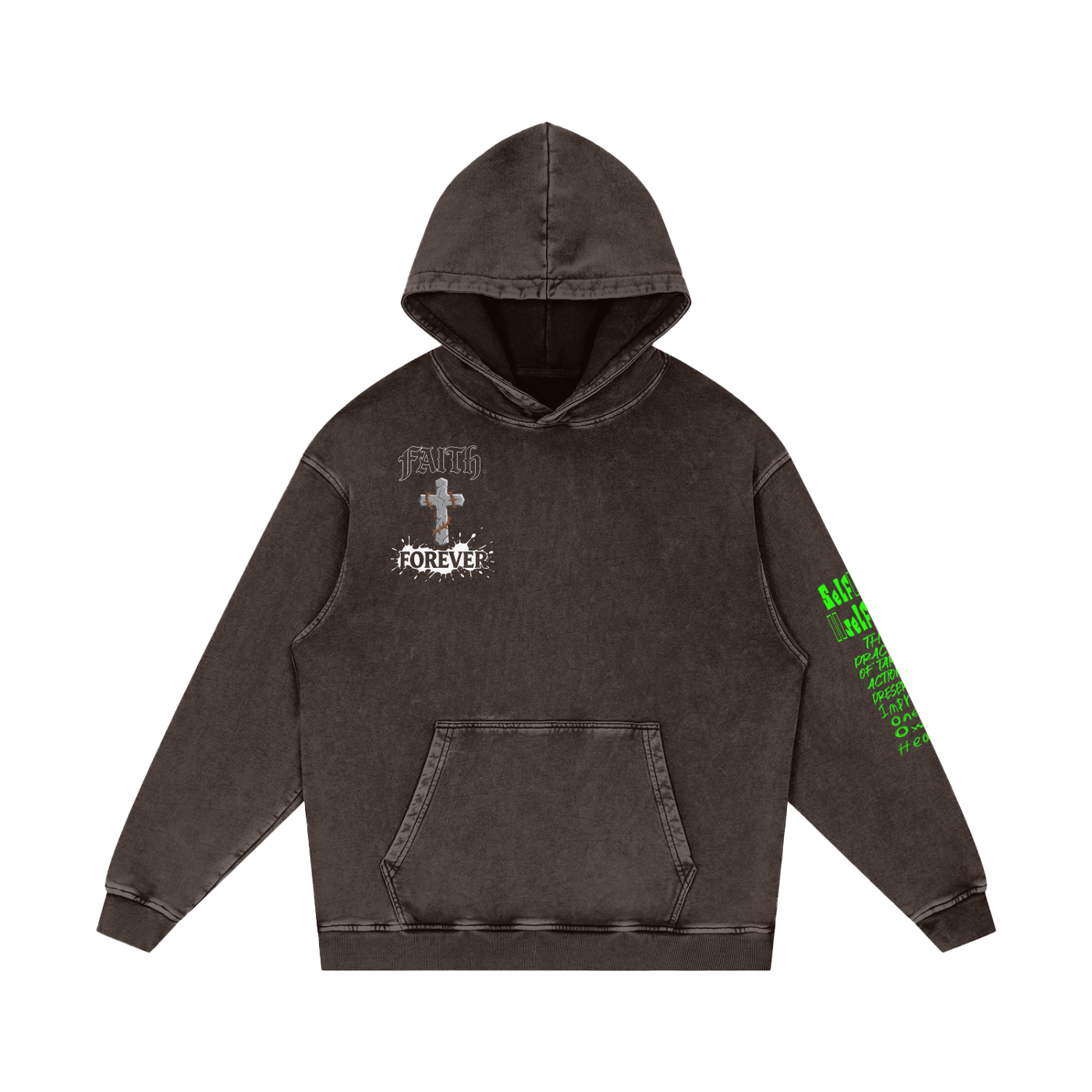 Young Motion Team Snow Washed Locker Baumwoll-Kapuzenpullover