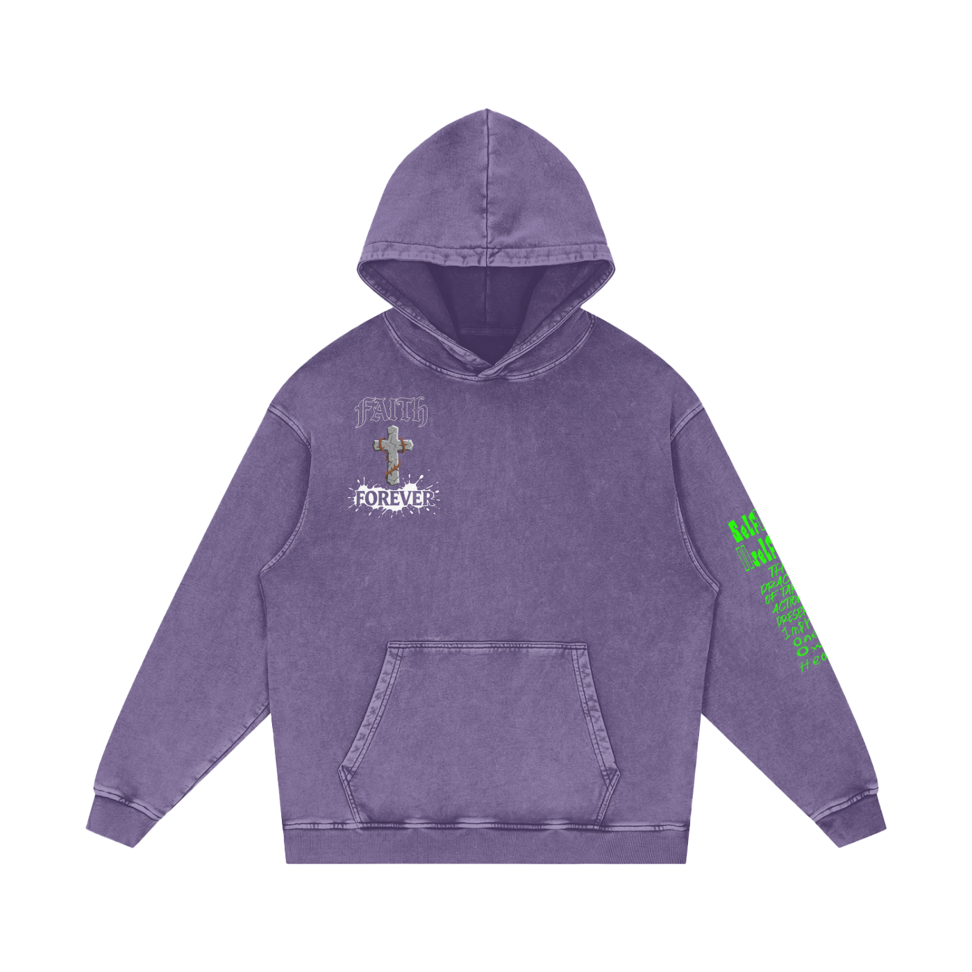 Young Motion Team Snow Washed Locker Baumwoll-Kapuzenpullover