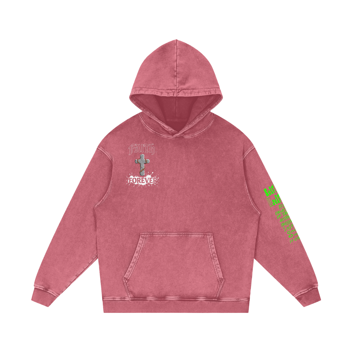 Young Motion Team Snow Washed Locker Baumwoll-Kapuzenpullover