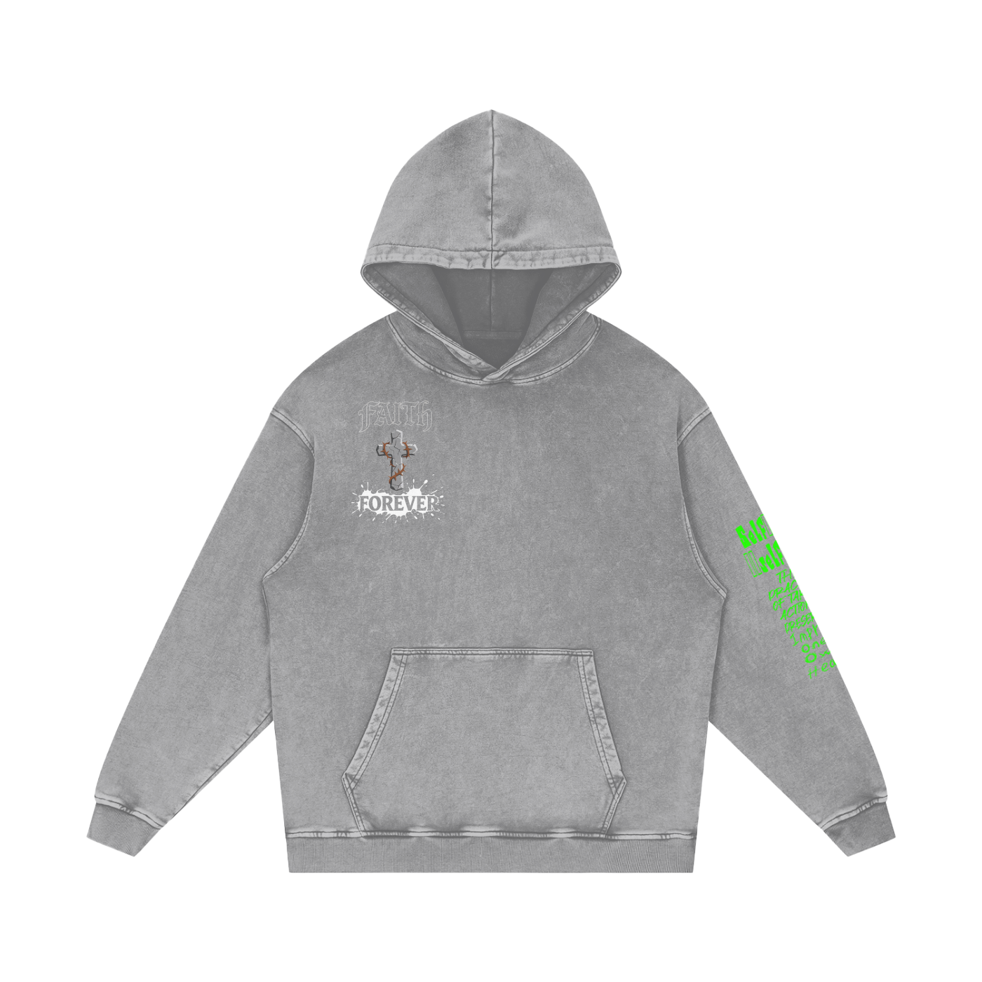 Young Motion Team Snow Washed Locker Baumwoll-Kapuzenpullover